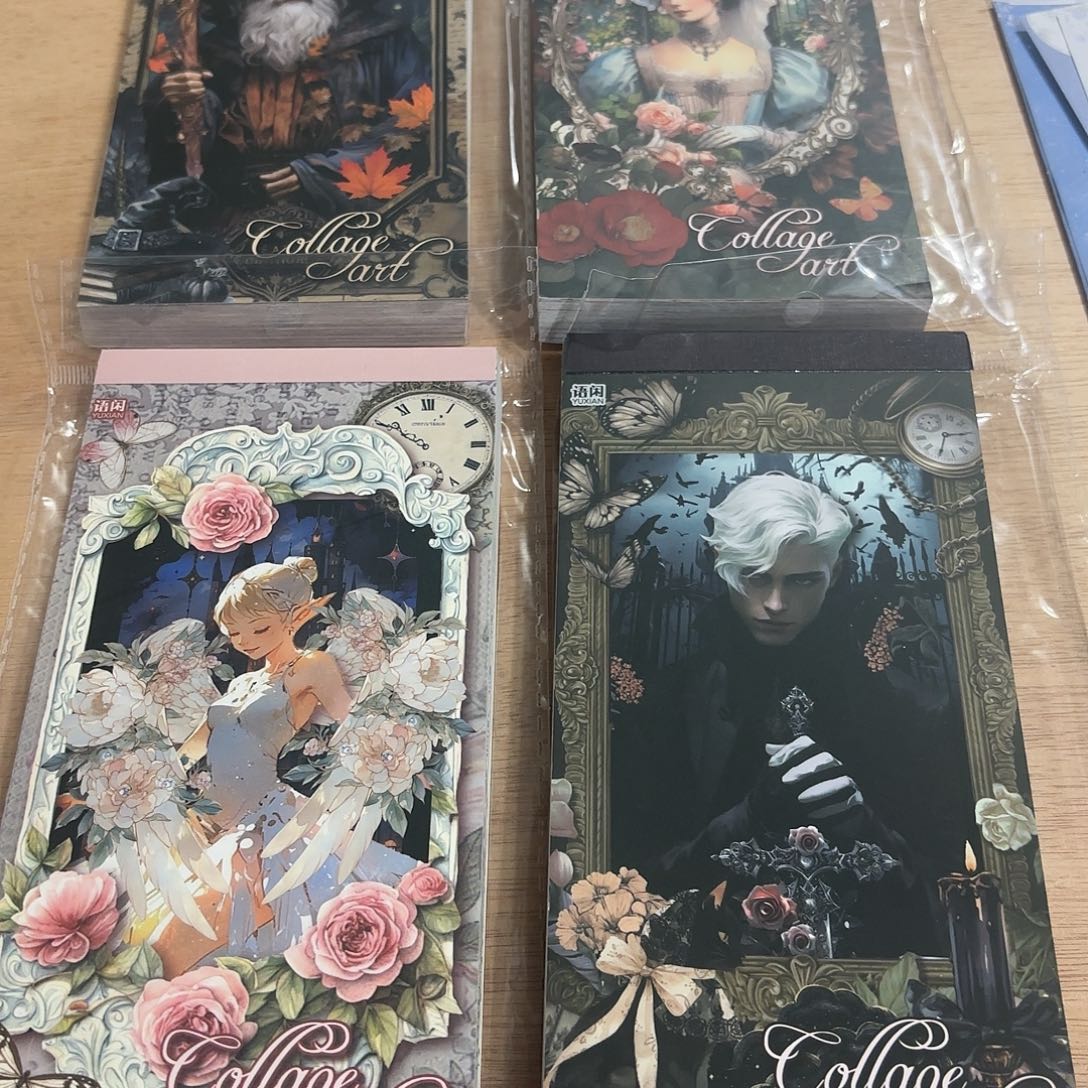 语闲大分量素材纸4本到手400张