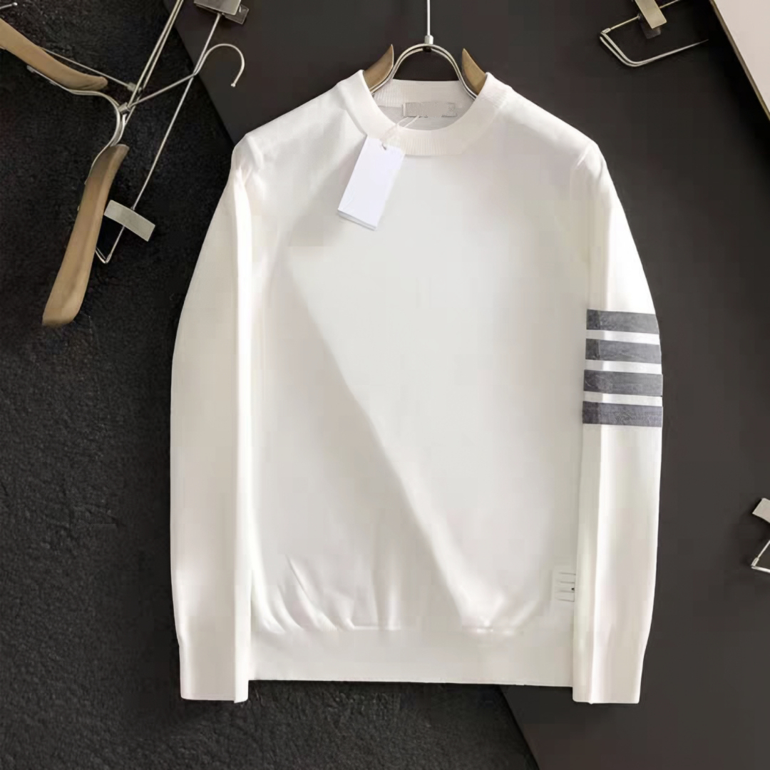 2025新款秋冬圆领修身型套头纯色针织衫毛衣男士内搭休闲百搭长袖