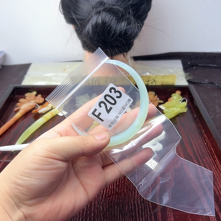 蛇纹石玉发饰合金雨*儿