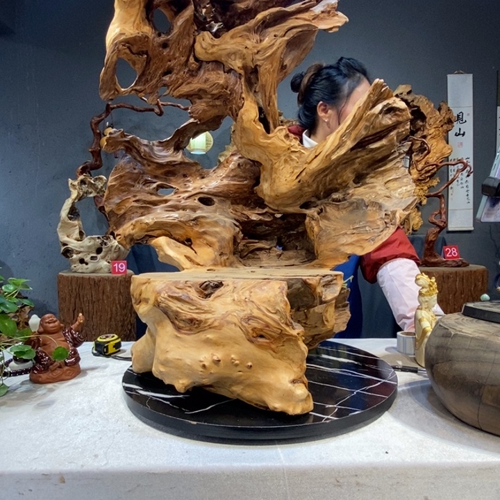 去***️木草木堂根艺摆件745