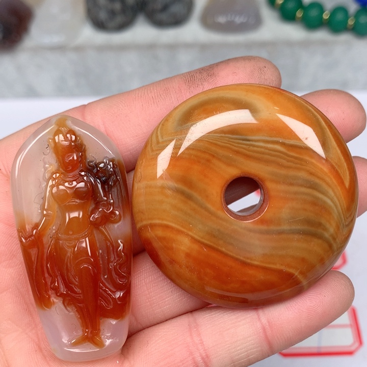 玛瑙/玉髓颈饰未镶嵌心*