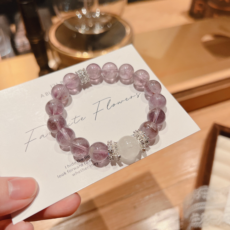 X454天然水晶玻利维亚紫水晶手链手串送闺蜜礼物多样性发一