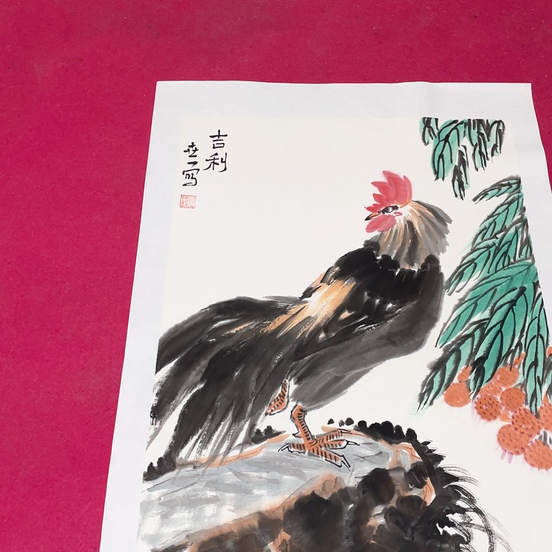 国画1.4平尺荷花作品