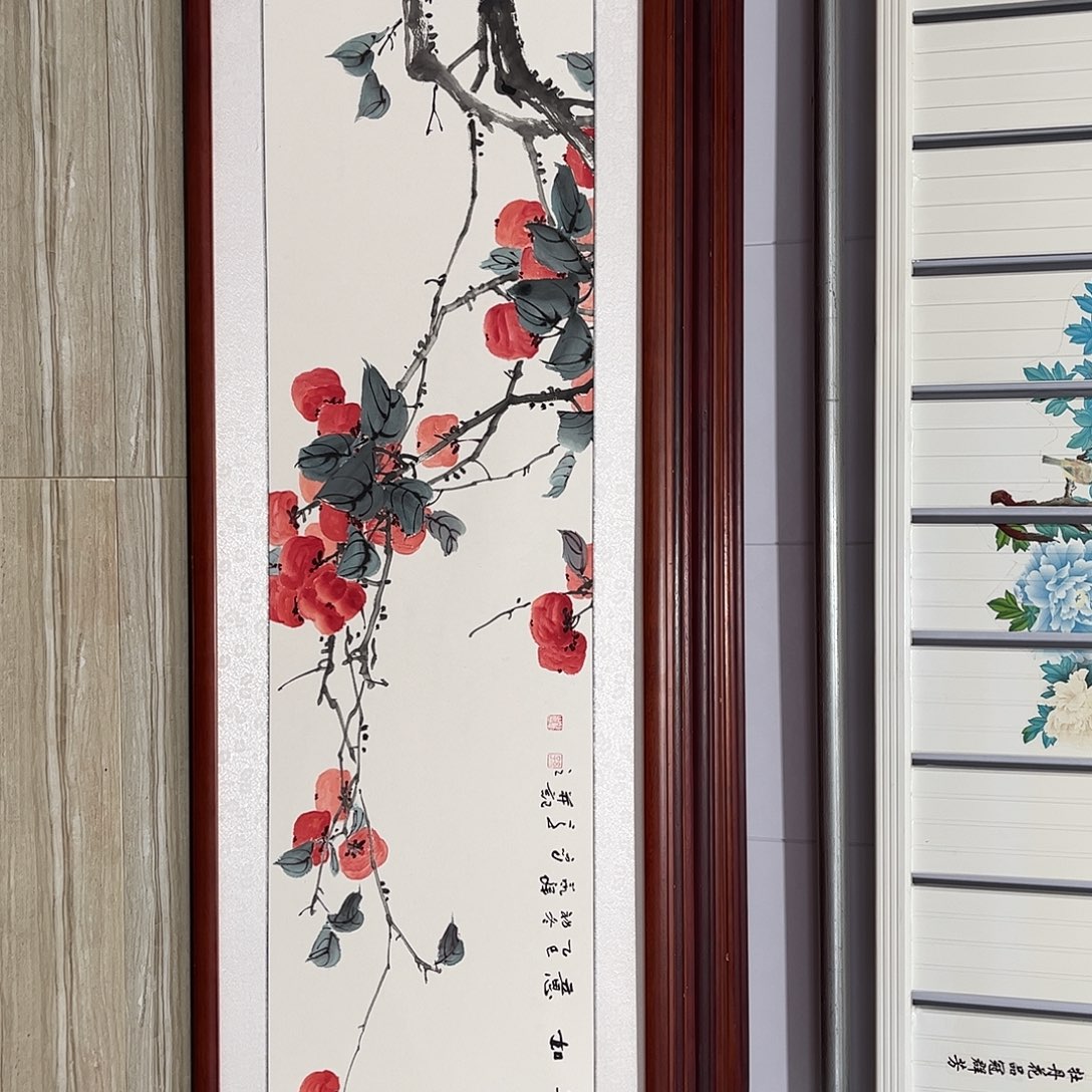 国画书画作品带框.163×48