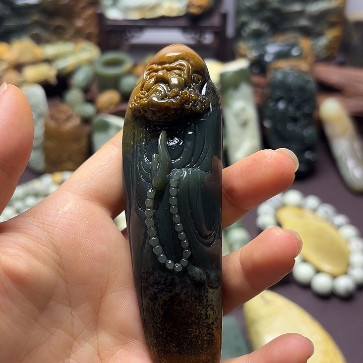 星***提岫岩河磨玉（透闪石质玉）未镶嵌挂件