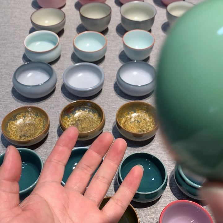 闲*龙泉青瓷茶具两个杯子