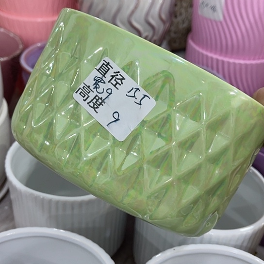 多肉绿植陶瓷花盆9.9包邮，有孔