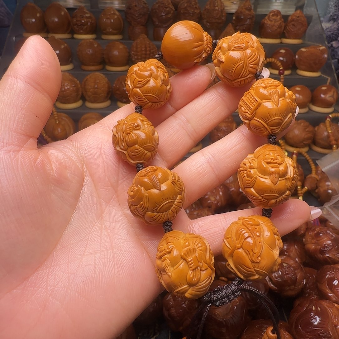 龙***腾橄榄核手串/手链财神2.2