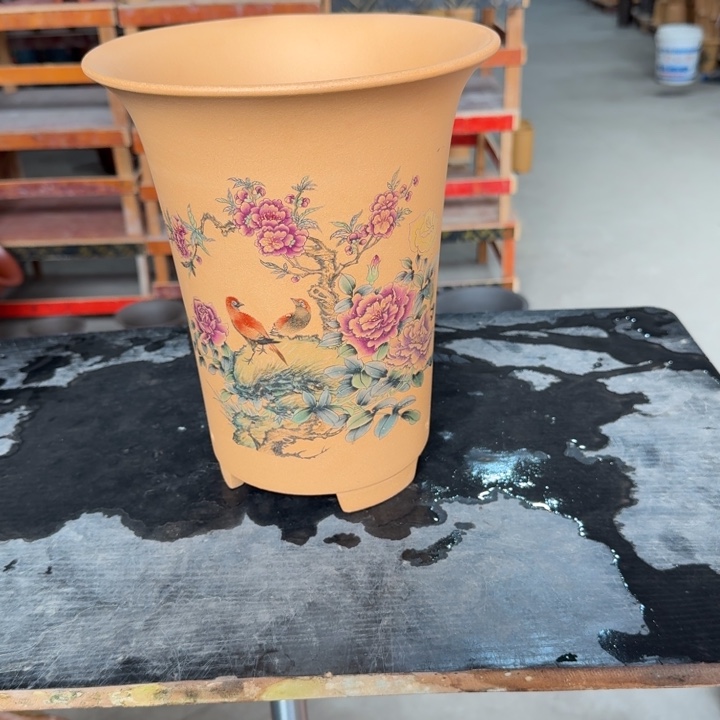 紫砂花盆高度25口径20