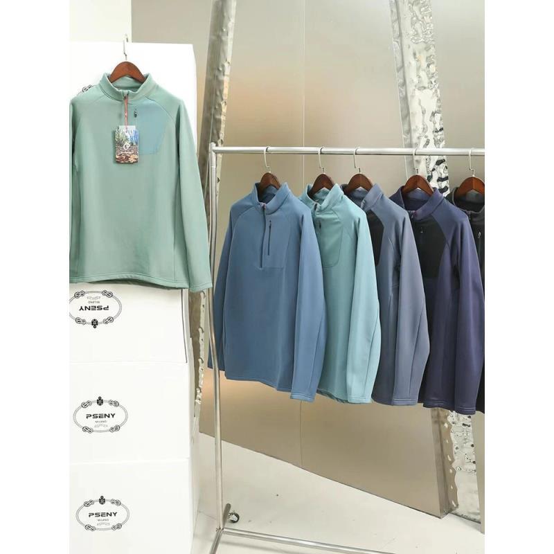 重磅主推！户外飞禽！冬季男士半拉链综训运动薄绒打底衫T恤71022