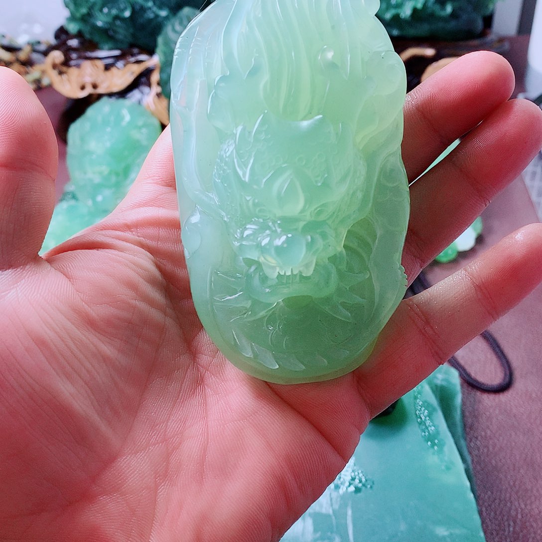 蛇纹石玉未镶嵌手把