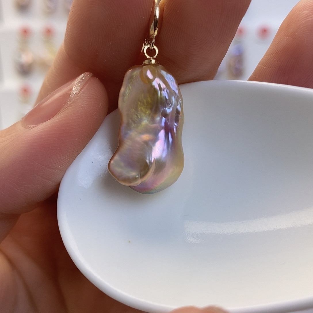 淡水珍珠颈饰银S925镶嵌