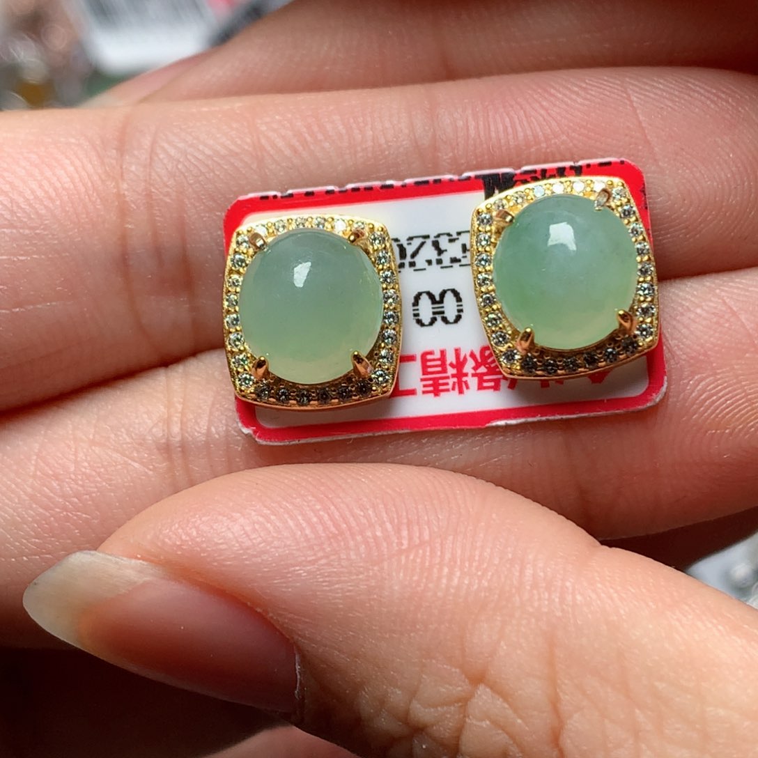 翡翠戒指银S925镶嵌天然翡翠吊坠