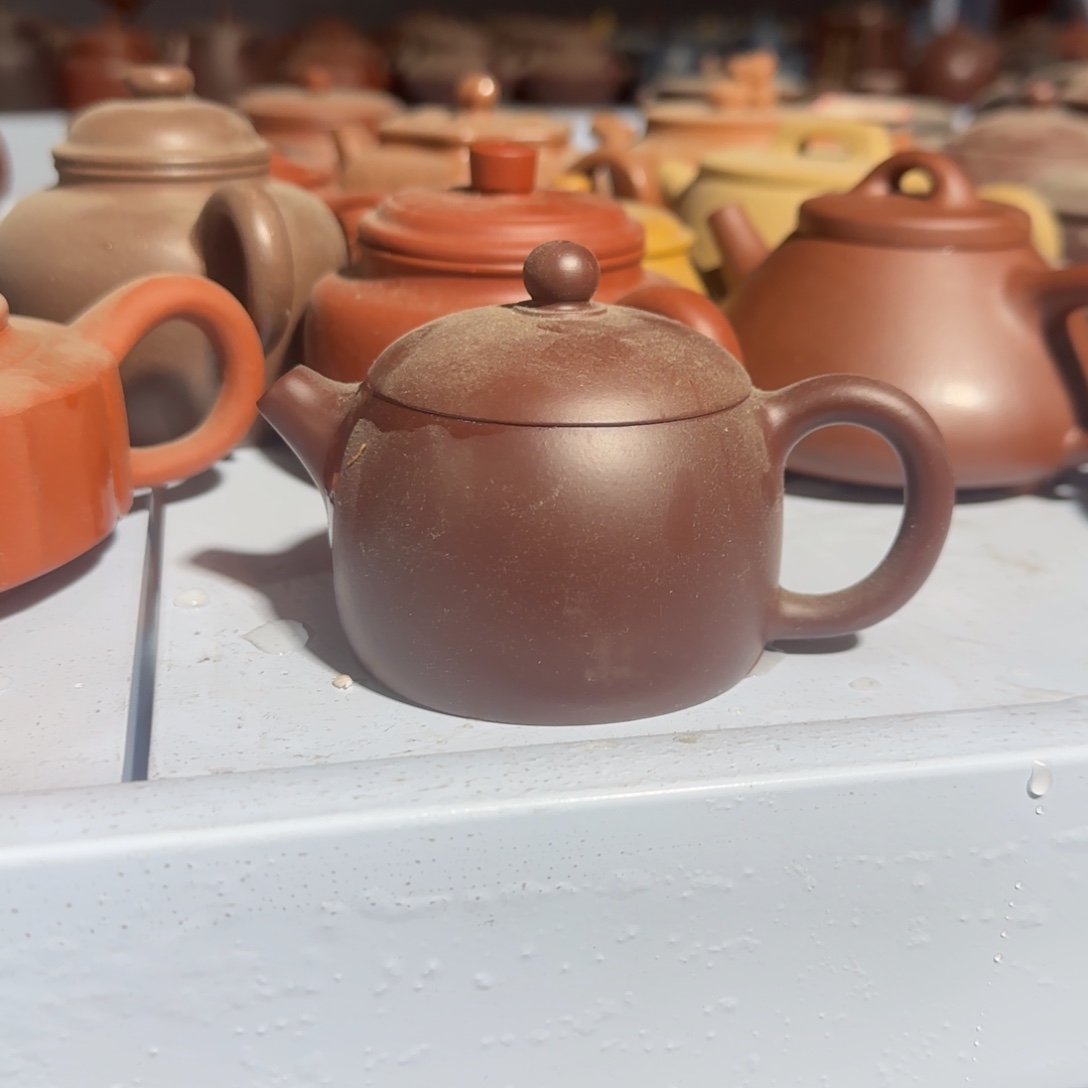 紫砂茶壶紫茄泥玉碗