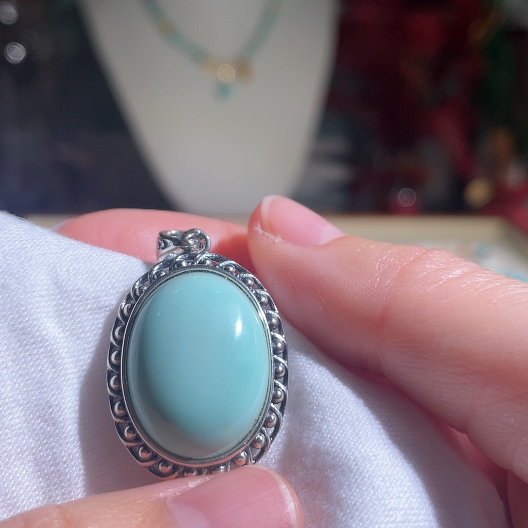 绿松石配饰银S925镶嵌