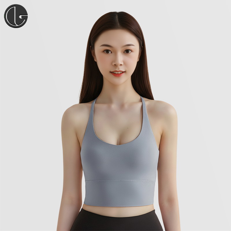 运动吊带背心女外穿一体固定胸垫健身防震交叉美背透气瑜伽内衣