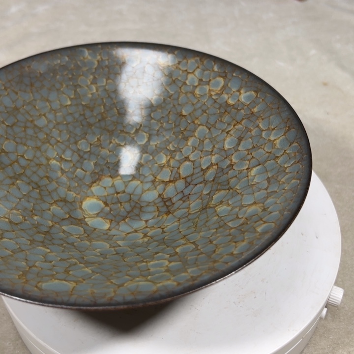 摆件陶自*龙官冰片斗笠盏纯手工制作