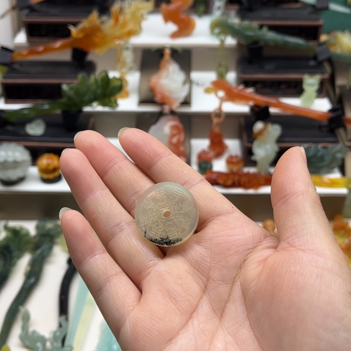 蛇纹石玉未镶嵌岫玉发簪