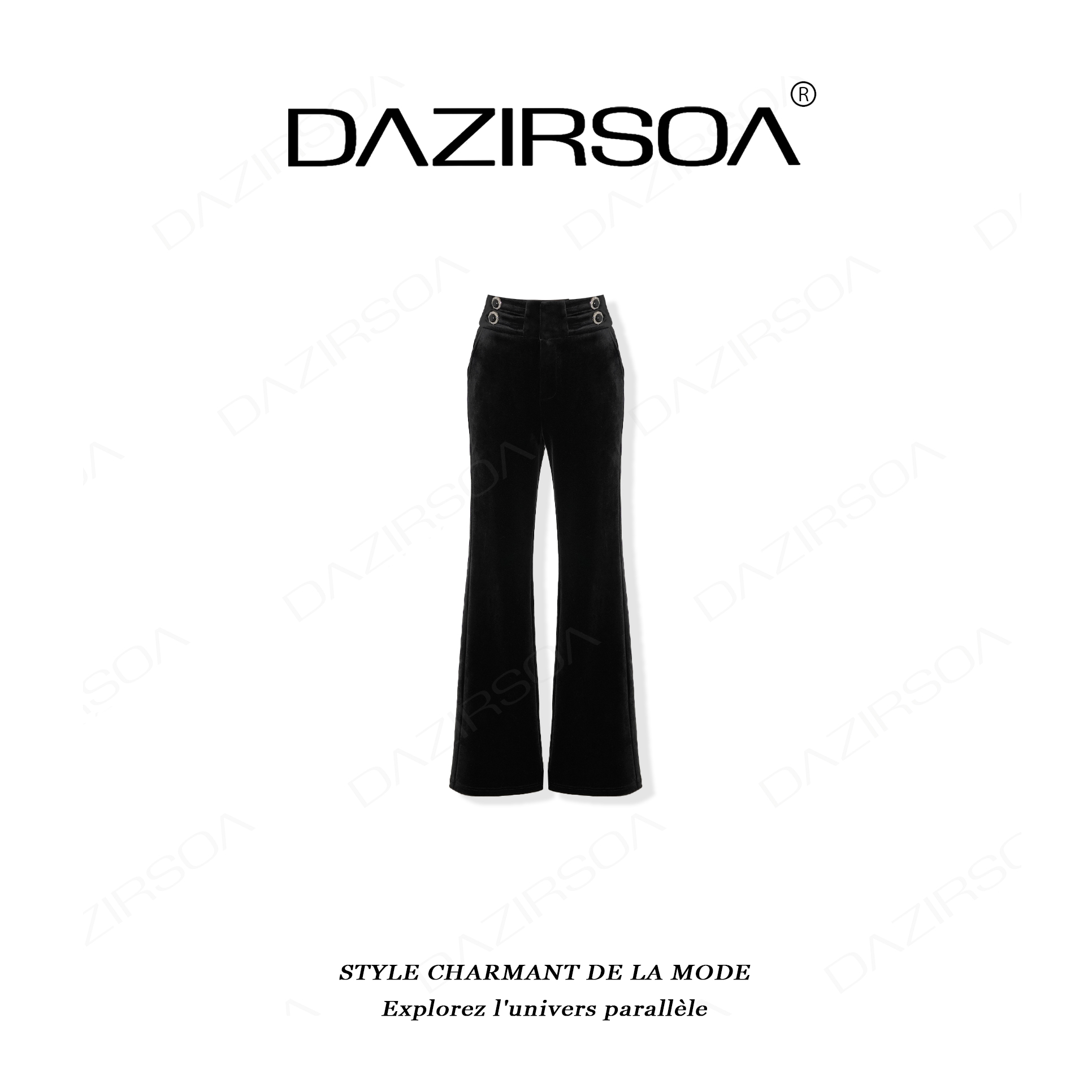 “柔韧张力”时尚百搭显瘦洋气丝绒喇叭裤 AC078