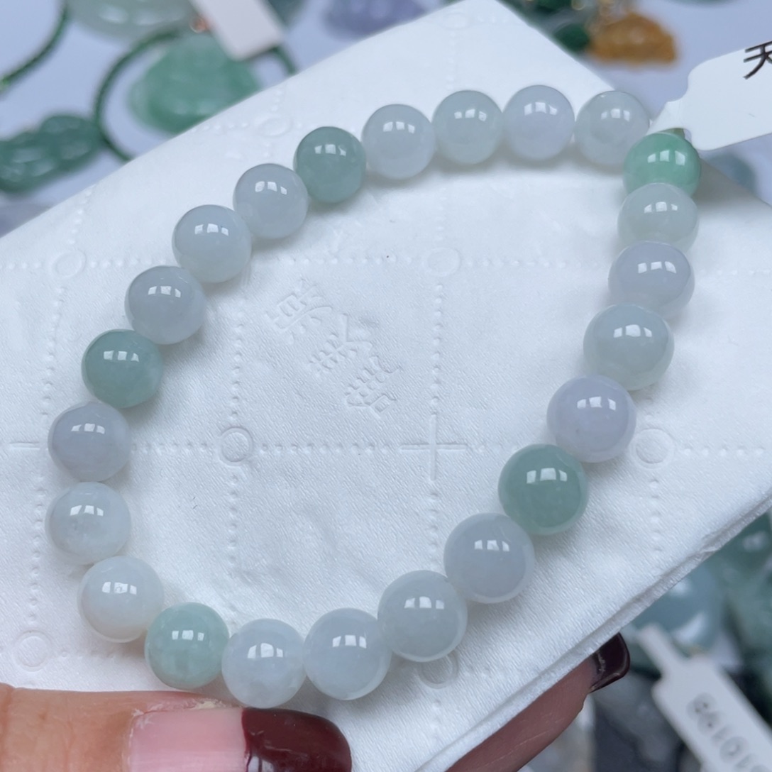 翡翠手链未镶嵌纯天然a货缅甸翡翠包邮