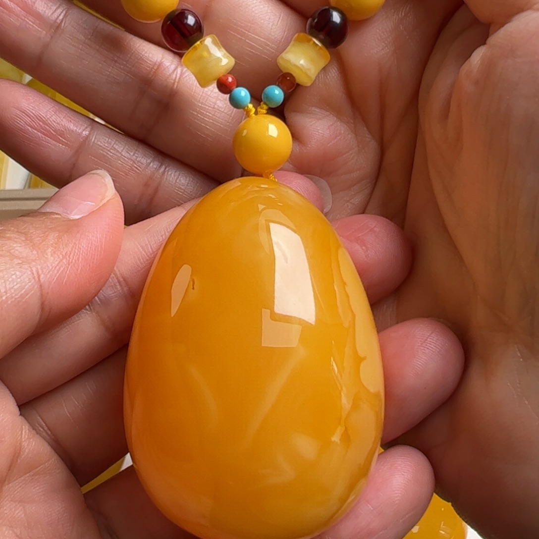 蜜蜡毛衣链未镶嵌无优化