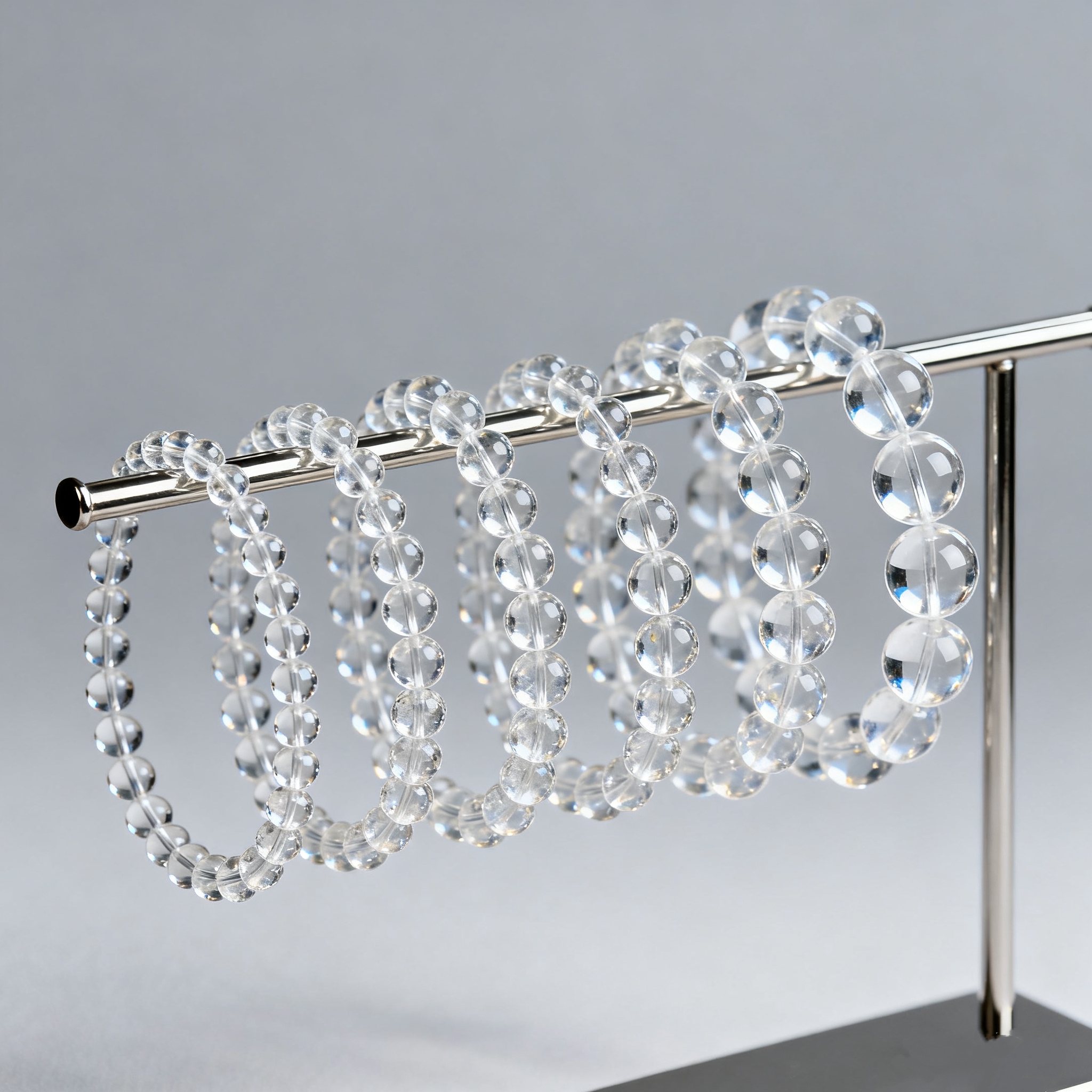 天然巴西双A白水晶手串净体水晶手链单圈时尚多样性发一08720077