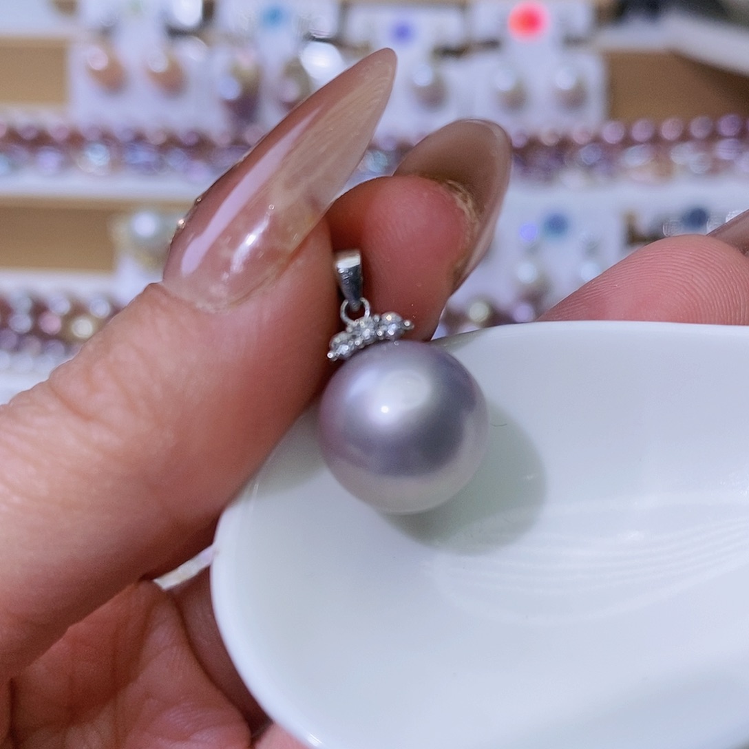 淡水珍珠颈饰银S925镶嵌