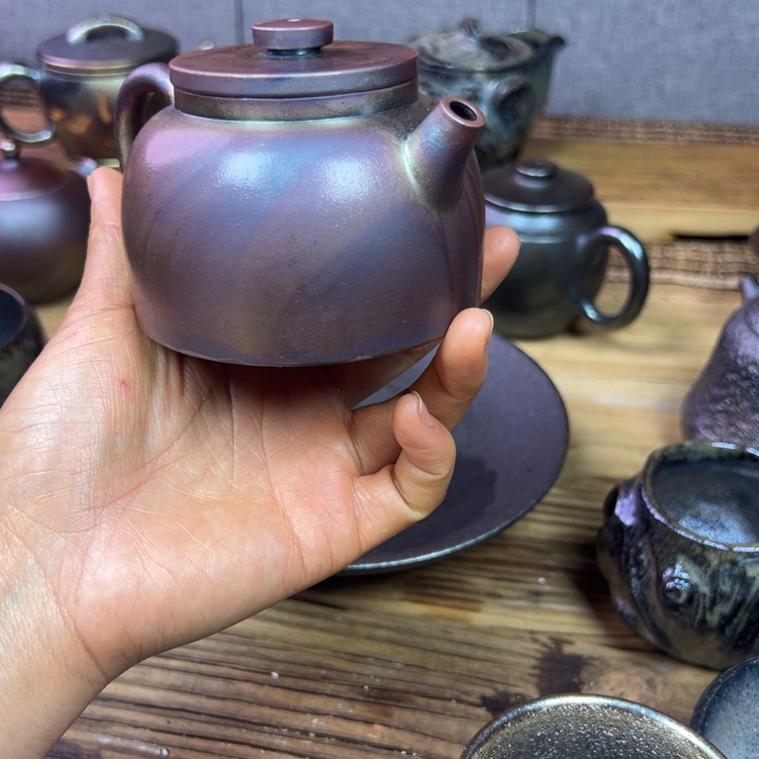 浦*云南建水紫陶柴烧壶