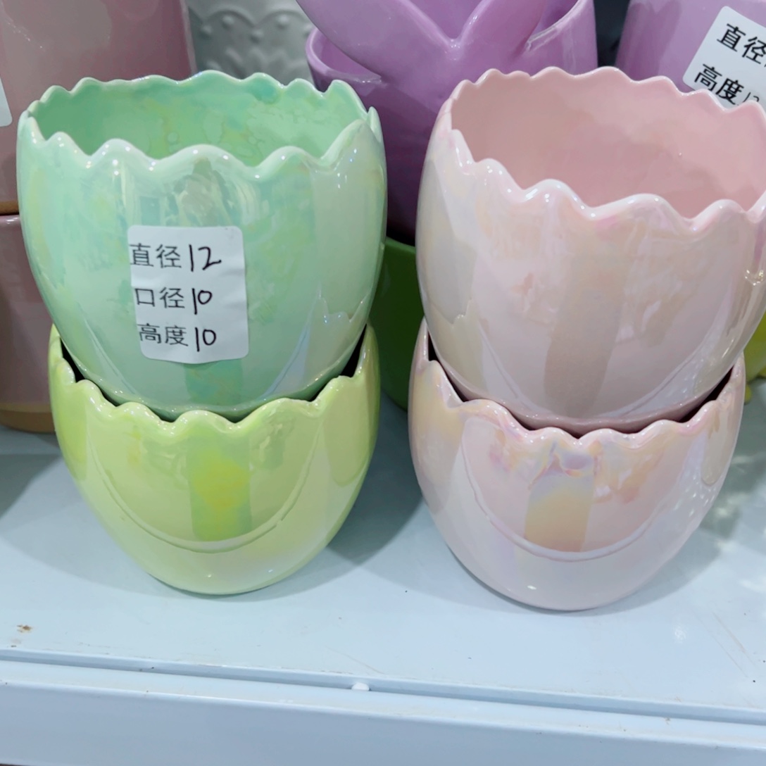 有孔，陶瓷花盆满10米包邮发货