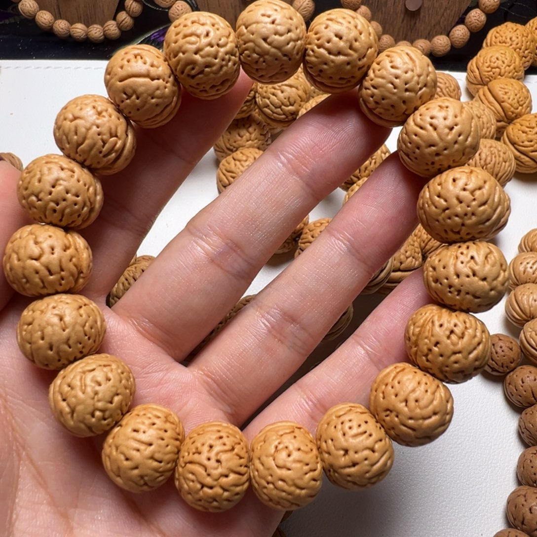 .***.核桃手串/手链14+金丹桃核手串全品精卡