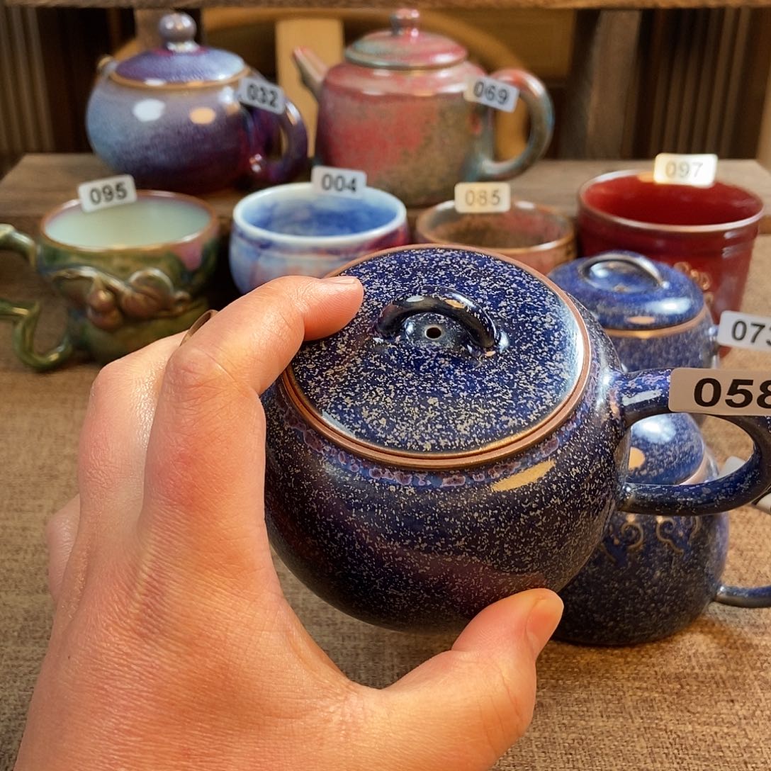 摆件名*敏钧瓷茶壶茶具