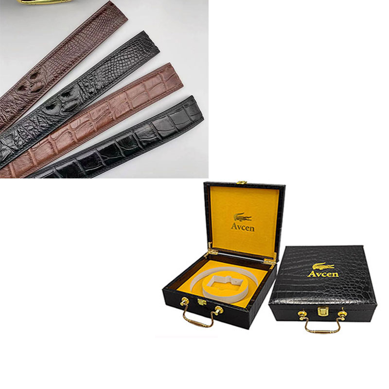 真鳄鱼皮男士皮带潮流时尚不锈钢算盘扣腰带休闲真皮牛皮裤腰带男