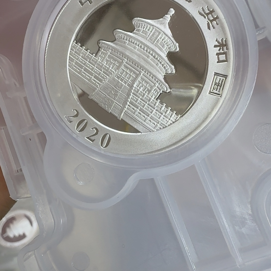 纯银2020熊猫银币，30克一枚