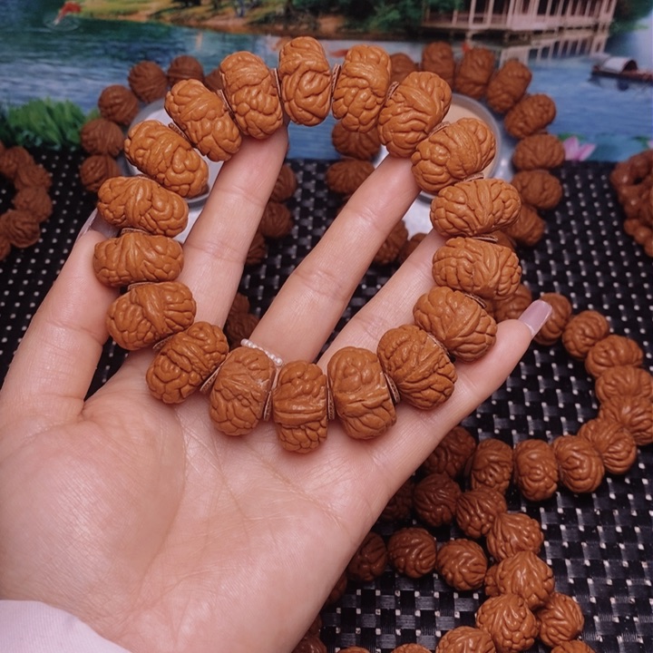 桃核手串龙纹桃核