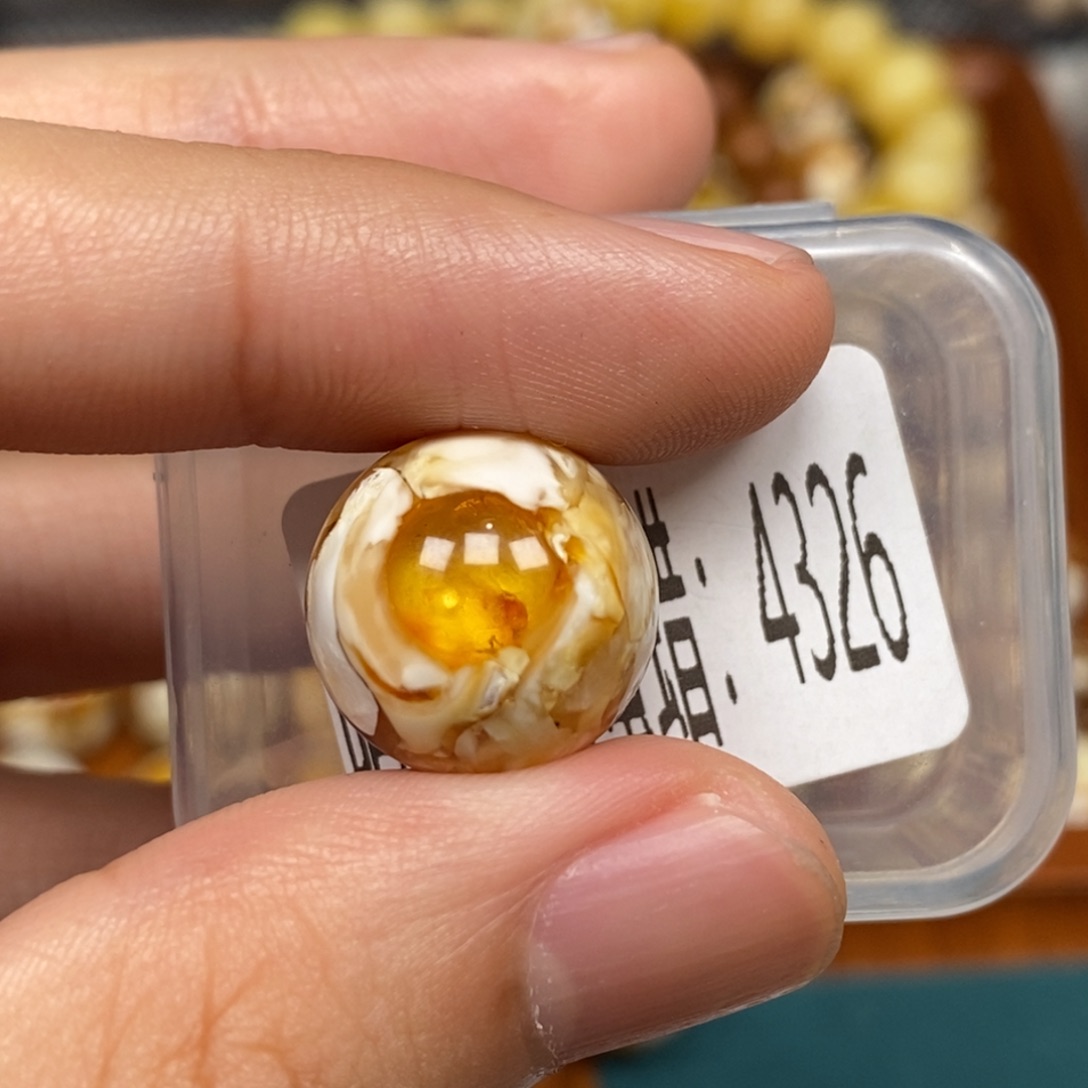 沁色蜜蜡未镶嵌4326