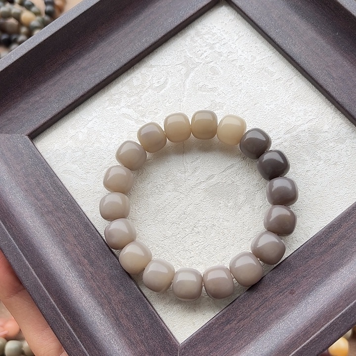 手串菩提根/象牙果卡13桶珠印尼微瑕