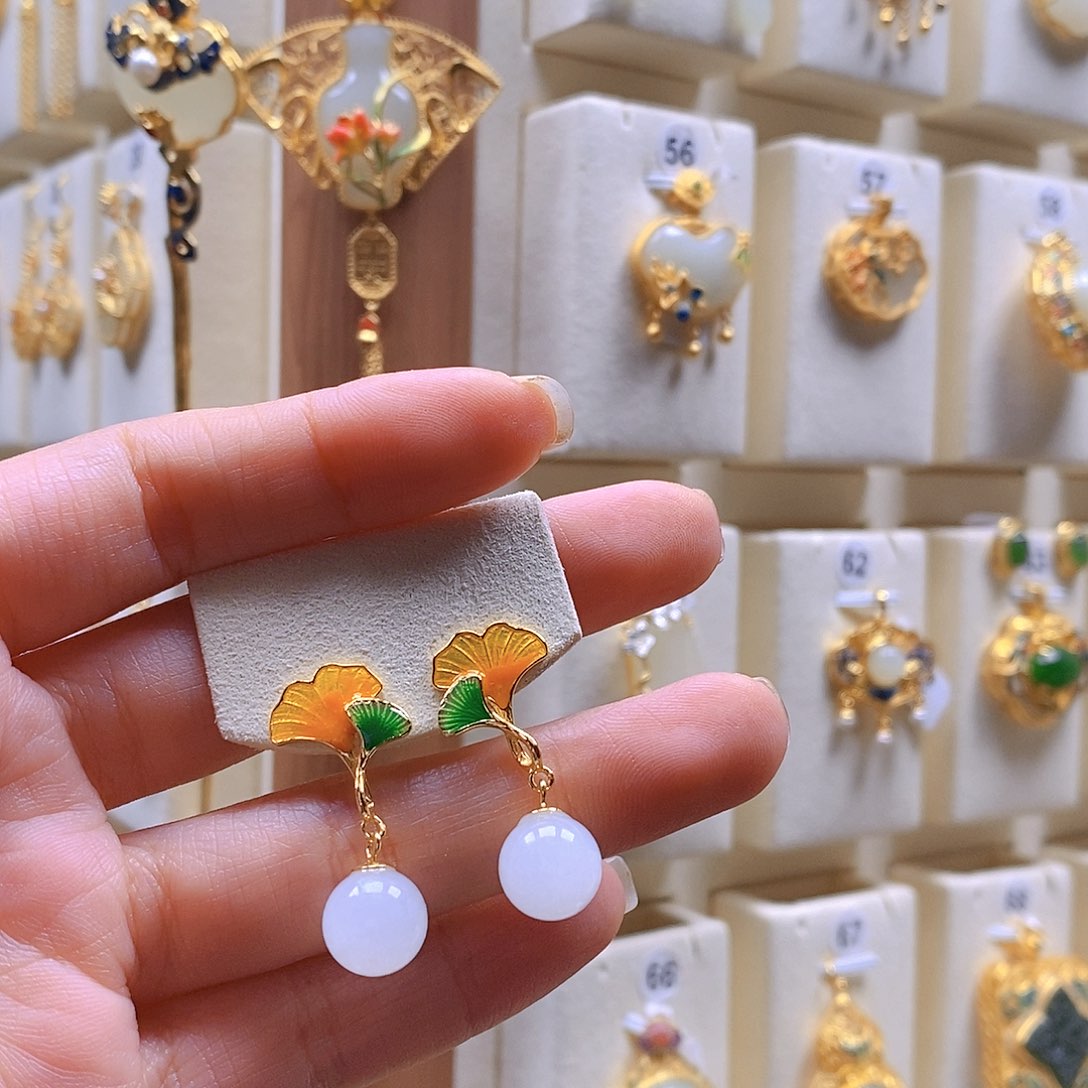 和田玉银S925镶嵌颈饰