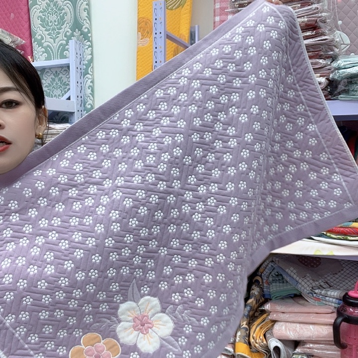 棉紫色小梅花纯棉