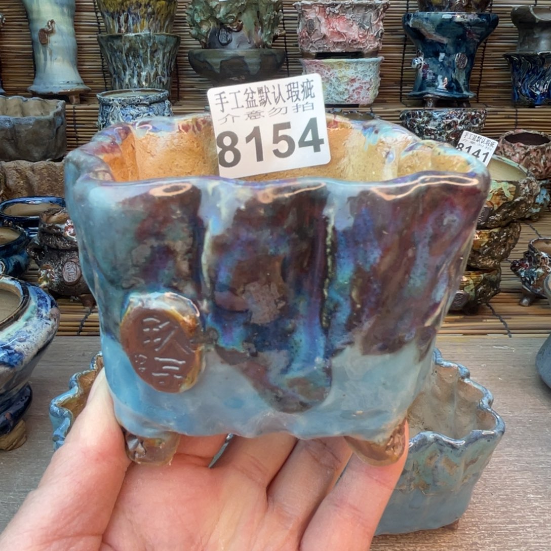 手工花盆默认瑕疵完美者勿拍