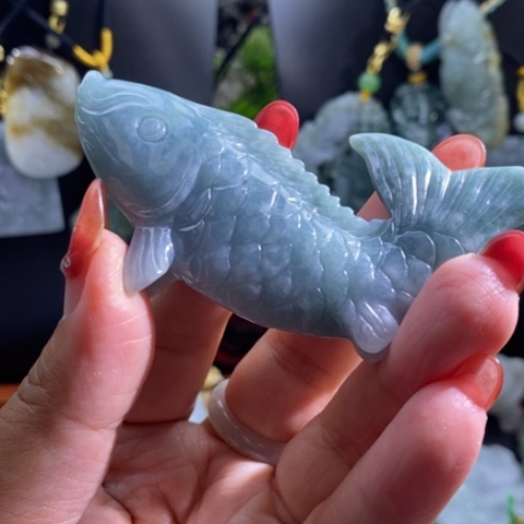 【闪购商品】颈饰未镶嵌翡翠鱼