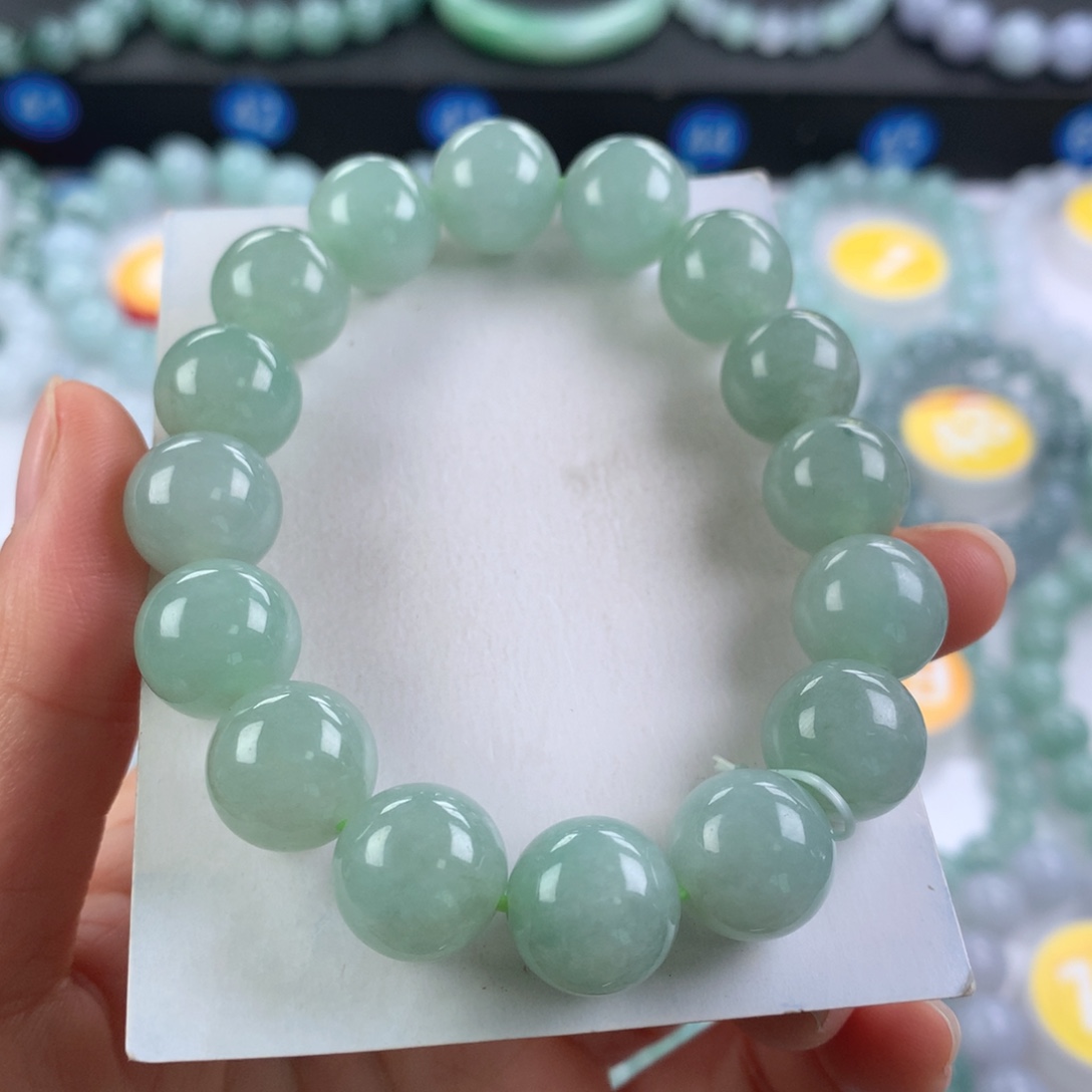 翡翠未镶嵌手链卡12.8