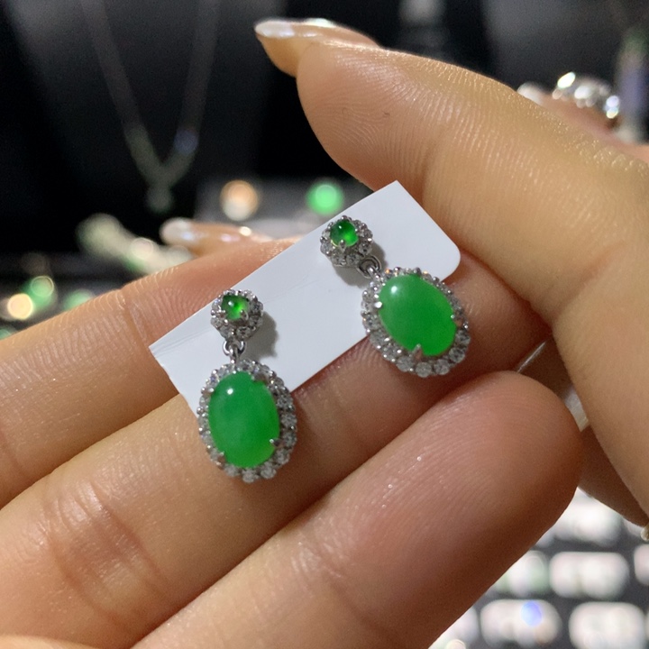 翡翠银S925镶嵌戒指