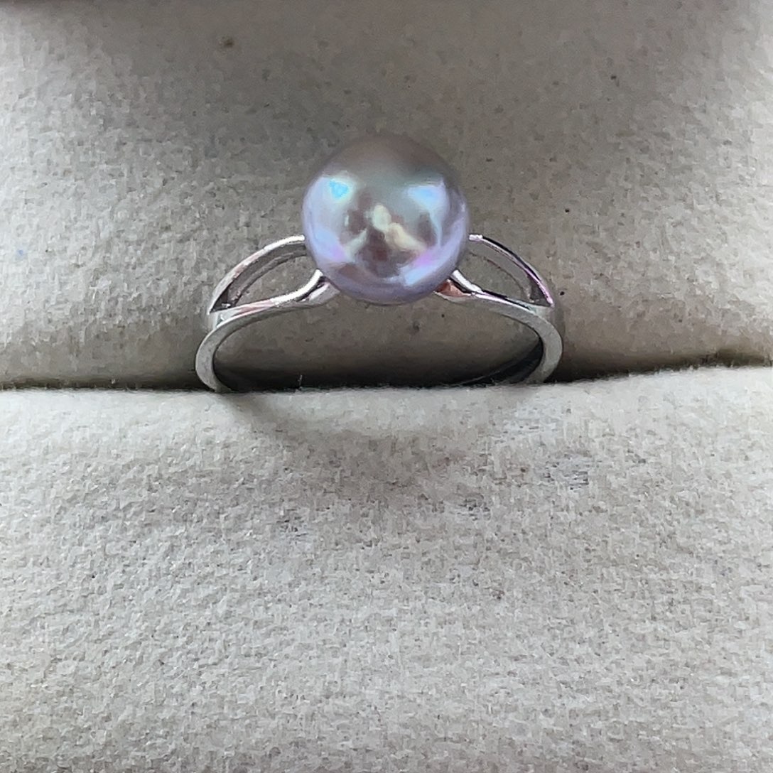 银S925镶嵌海水珍珠戒指