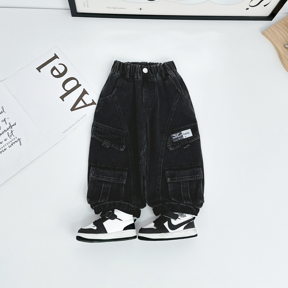 男童裤子工装裤儿童牛仔裤2025新款秋装时尚 WK25013悠悠童话童装