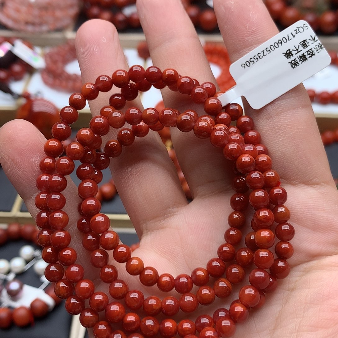 南红玛瑙手链未镶嵌