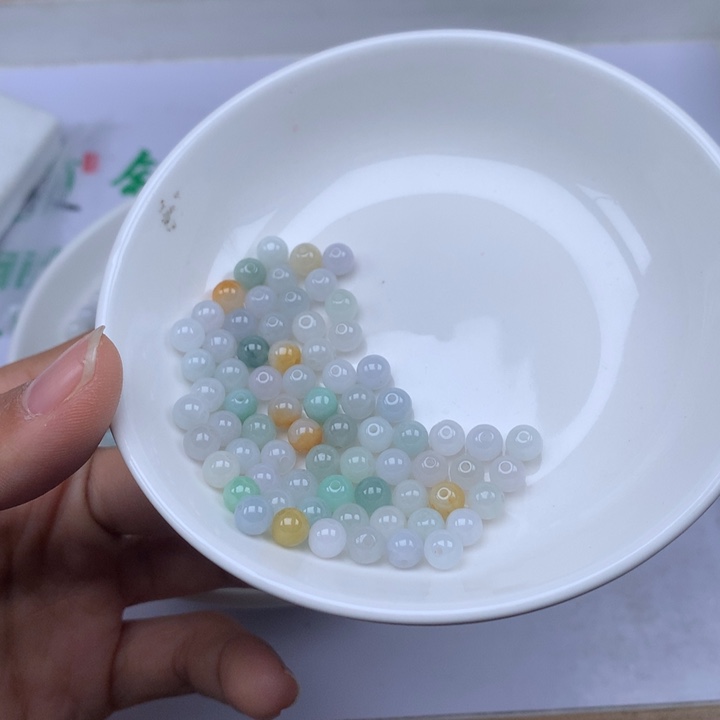 翡翠散珠72颗翡翠卡5加