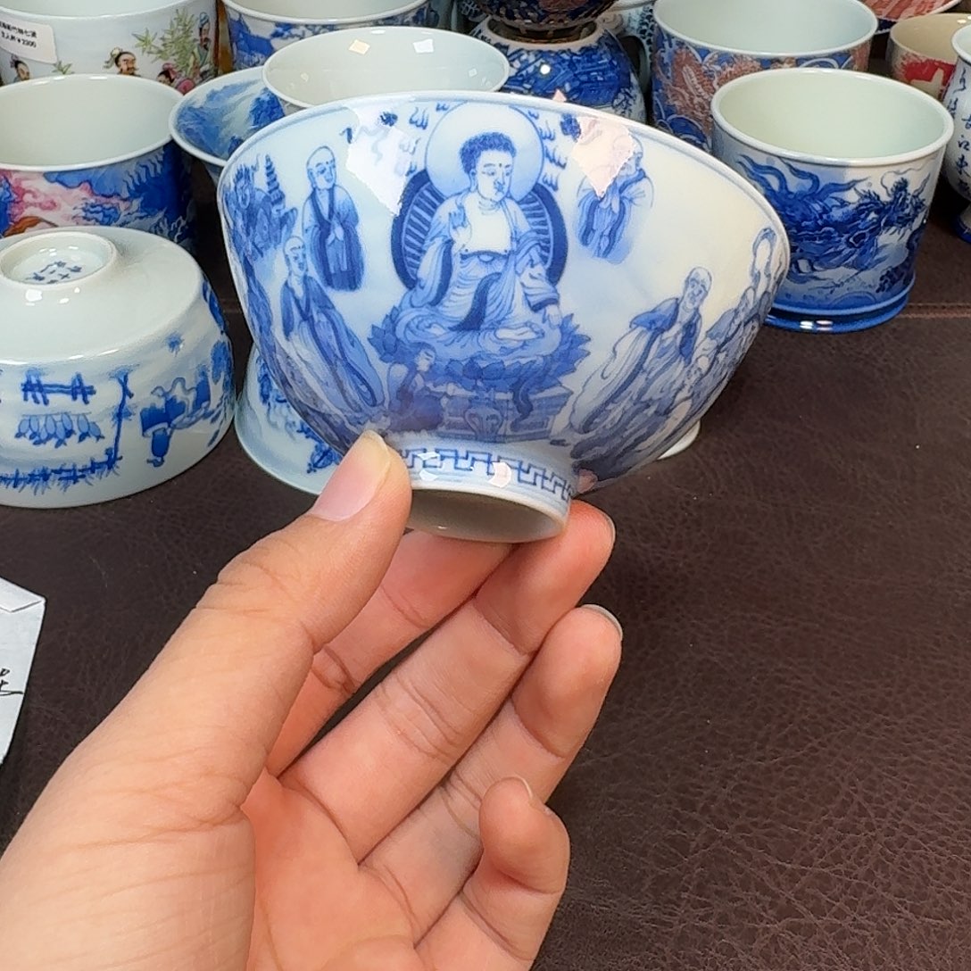 水***鱼现代景德镇陶瓷杯