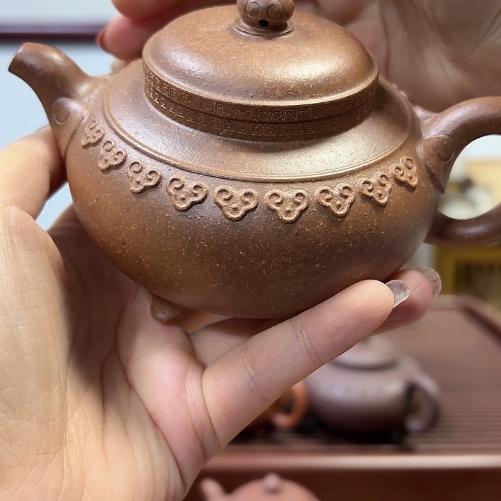 紫砂茶壶宜兴原矿龙骨金砂279