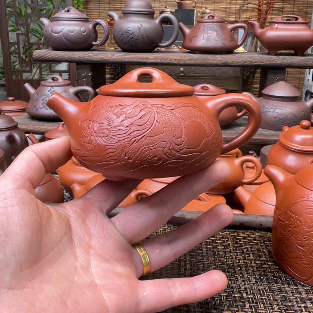 紫砂茶壶宜兴原矿紫砂手工制180全