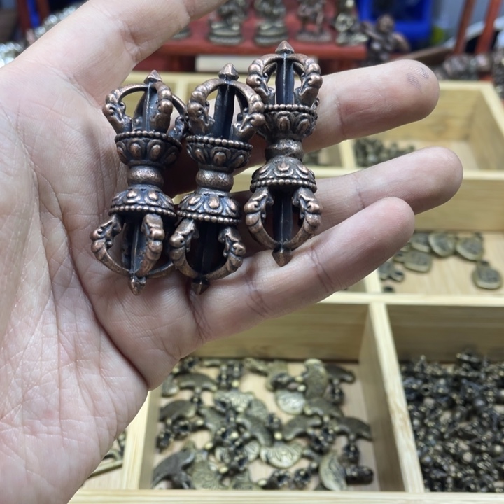 藏传紫利马五股杵一个手工翻砂